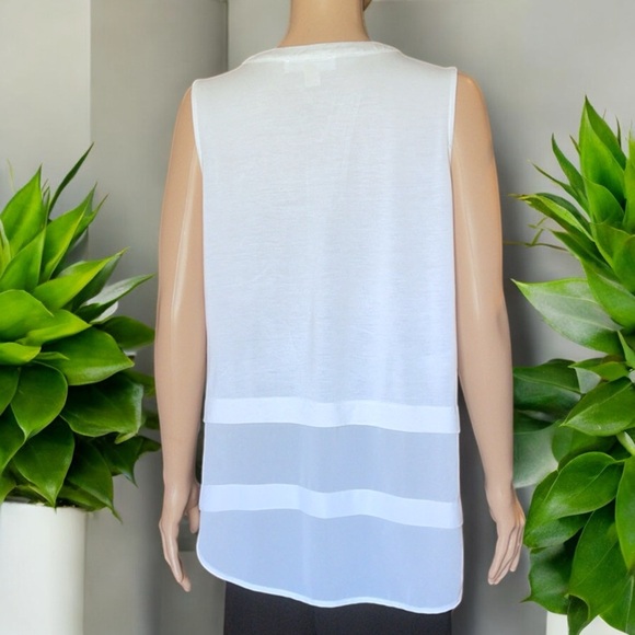 MICHAEL Michael Kors White Sleeveless Top with Zipper - Picture 14 of 16